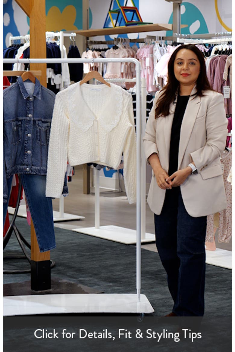 Lace Collar Cable Stitch Cardigan video