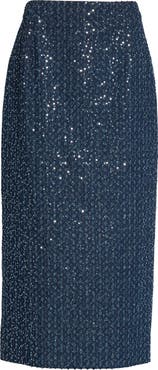 Michael Kors Collection Sequin Embellished Pencil Midi Skirt