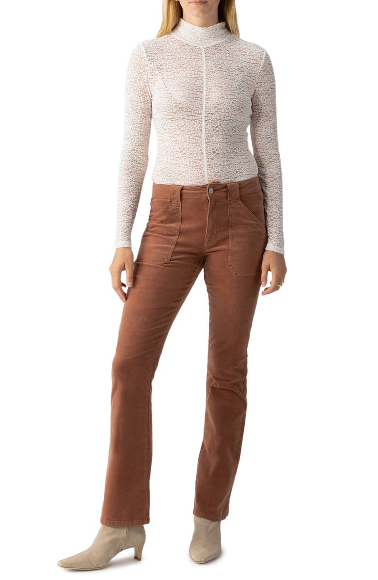 Sanctuary Hayden Bootcut Corduroy Pants, Alternate, color, Raw Hide