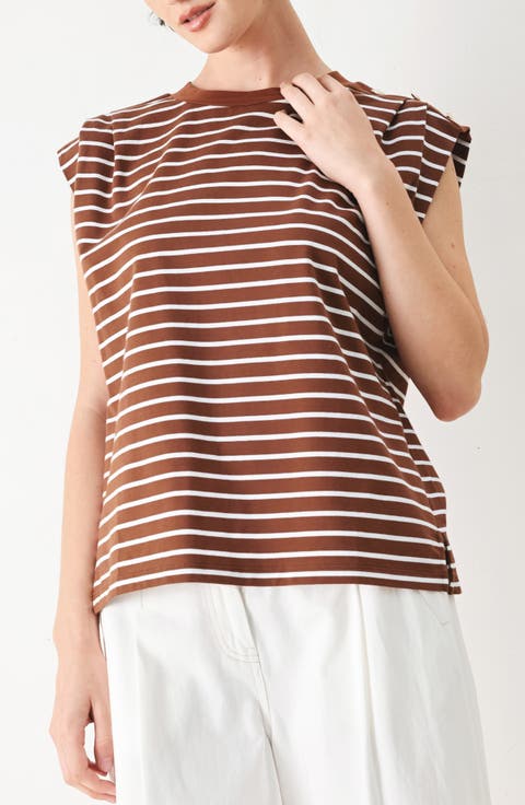 Striped Sleeveless T-Shirt