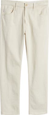 AG Everett Slim Straight Leg Cotton & Linen Blend Jeans