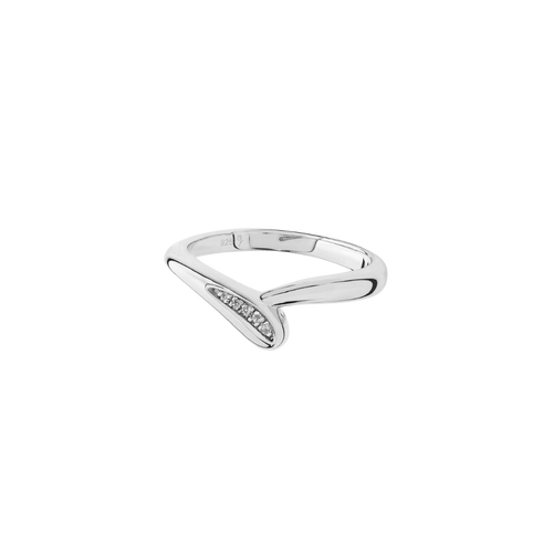Lucy Quartermaine Skinny Drip Ring In Sterling Silver