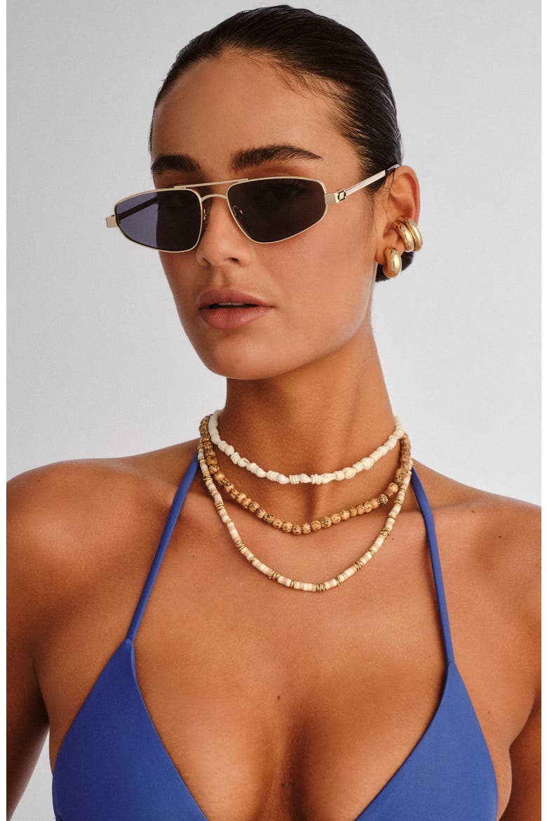 Treausure 59mm Oval Sunglasses, Alternate, color, GOLD / SMOKE MONO