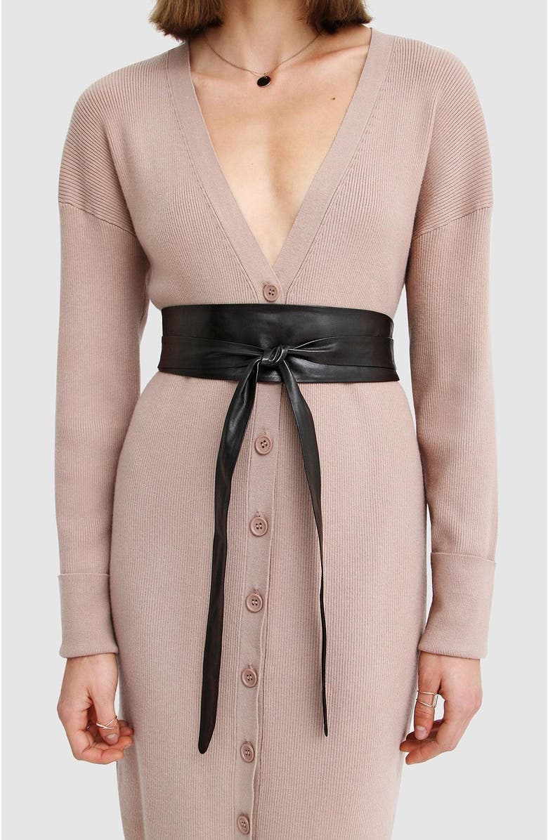 Belle
Bloom Odyssey Soft Wrap Leather Belt, Alternate, color, Black