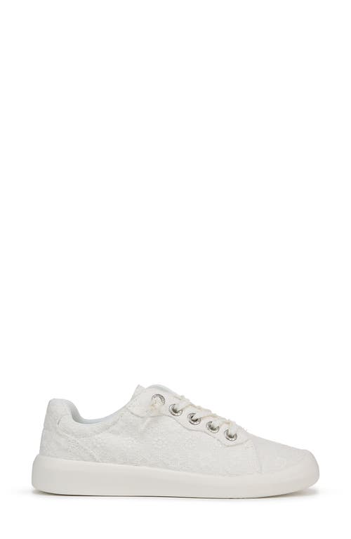 Blowfish Malibu Boardwalk Low Top Sneaker In White Lace Fabric