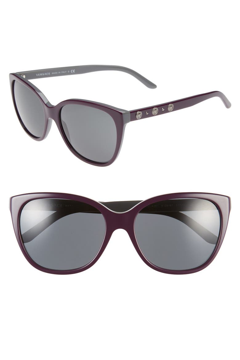 Rock Icons 57mm Sunglasses, Main, color, VIOLET/ GREY