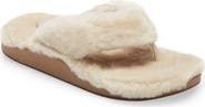 OluKai Kipea Heu Genuine Shearling Slide Sandal