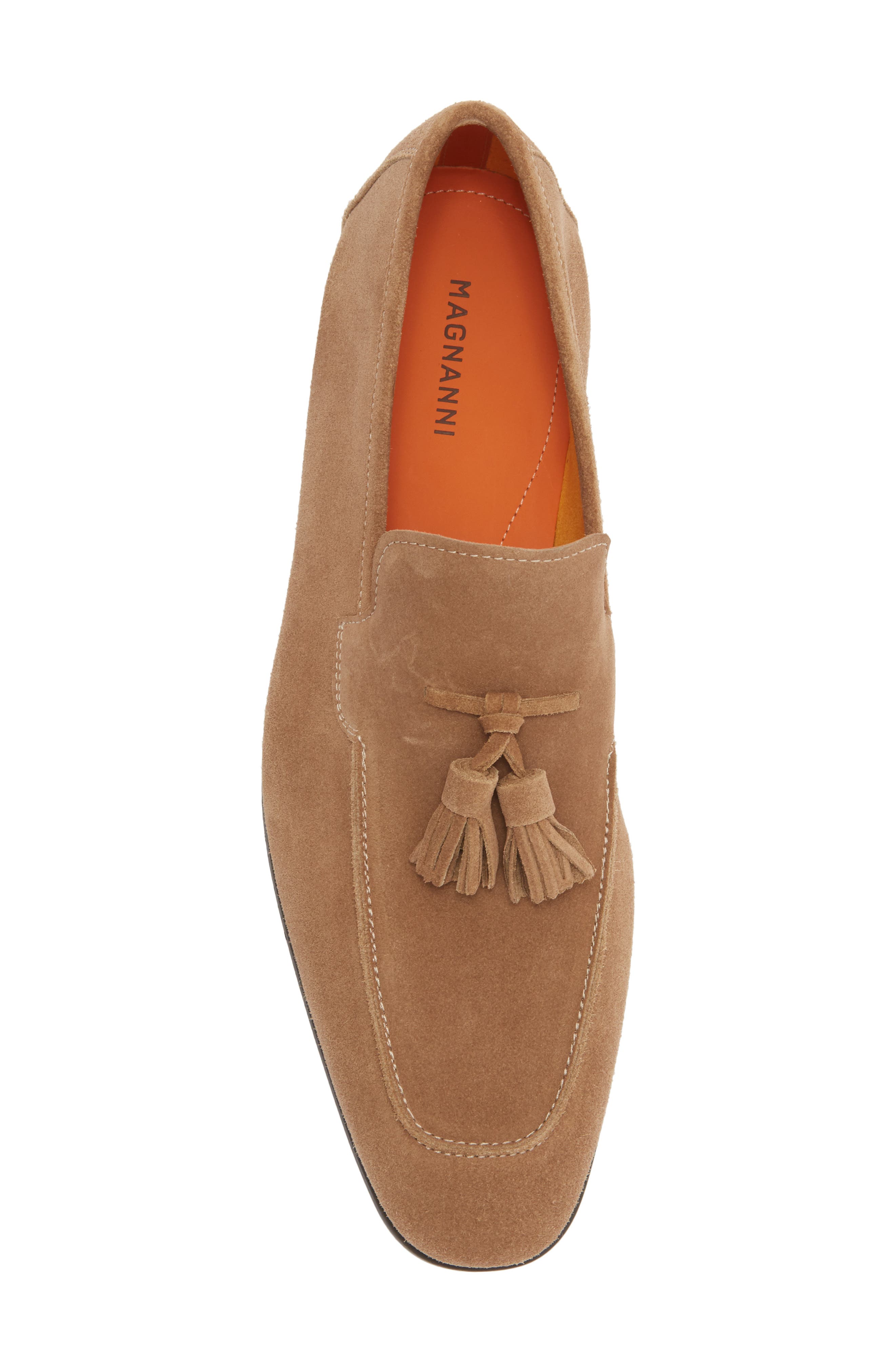 Magnanni Kamato II Tassel Loafer, Alternate, color, Castoro Suede