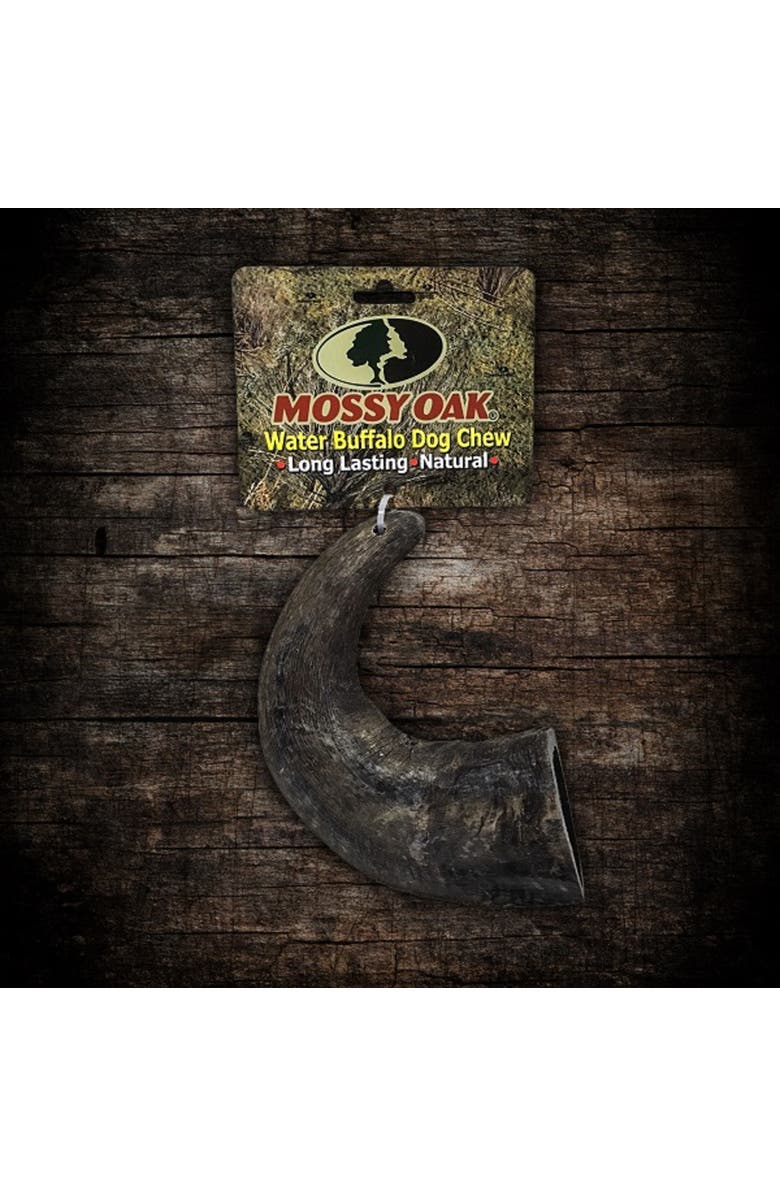 MOSSY OAK Water Buffalo Horn - Large - Dog Chew, Long Lasting Pet Treat, Alternate, color, Multicolored