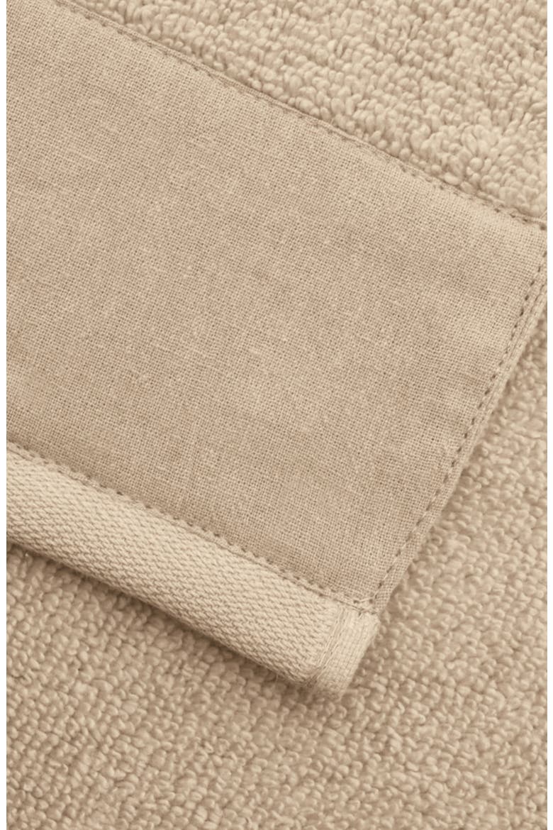 Border 4-Pack Cotton Bath Towels, Alternate, color, STONE