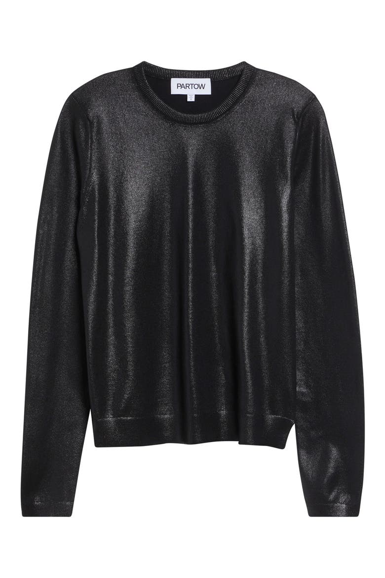 Eldridge Metallic Sweater, Alternate, color, BLACK