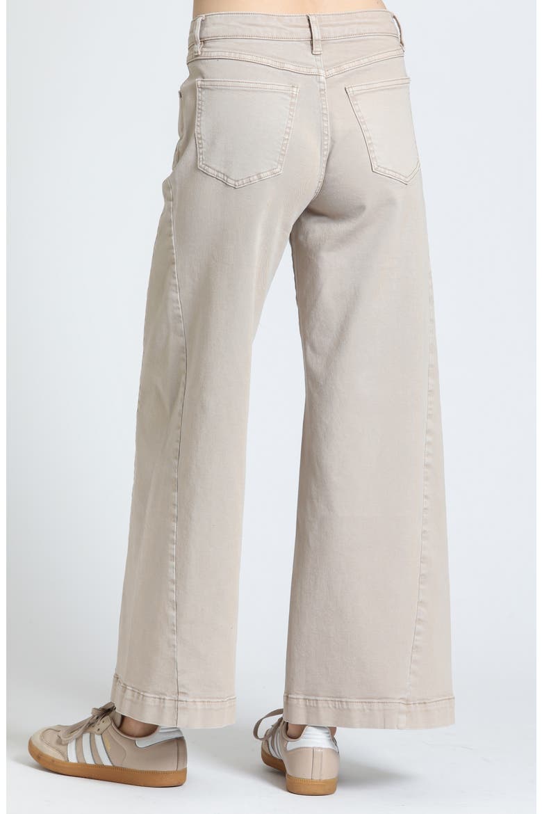Godet Wide Leg Jeans, Alternate, color, ANTIQUE BEIGE