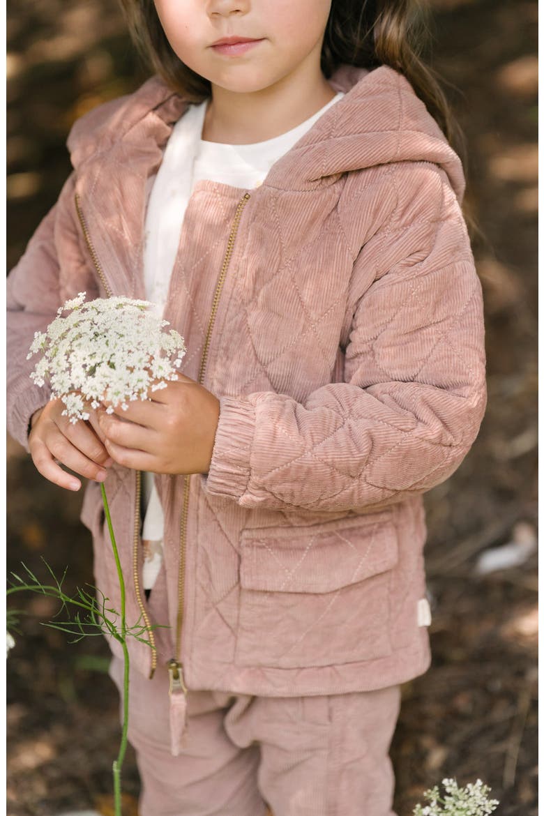 Quilted Corduroy Jacket, Alternate, color, THISTLE