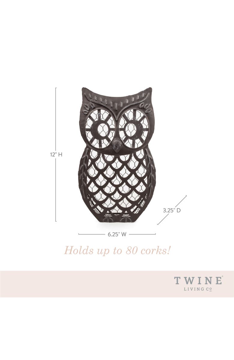 TWINE Wise Owl Cork Holder, Alternate, color, Black