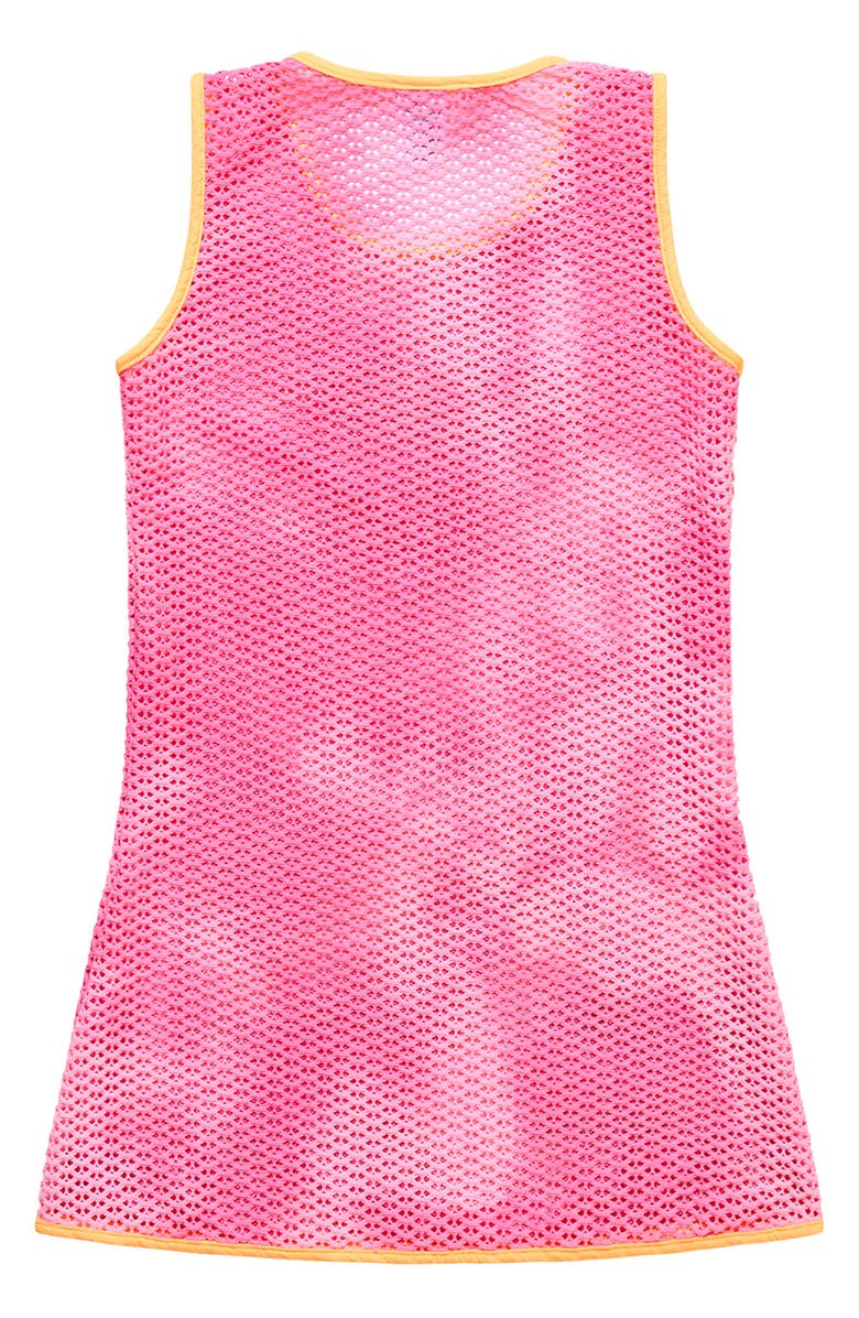 Beach Lingo Tie Dye Knit Lace Cover-Up Dress, Alternate, color, Pink