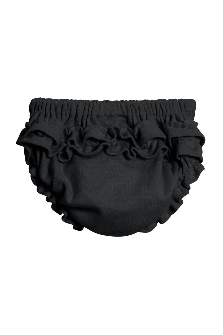 Girls Soft 100% Cotton Ruffle Diaper Cover, Main, color, Black