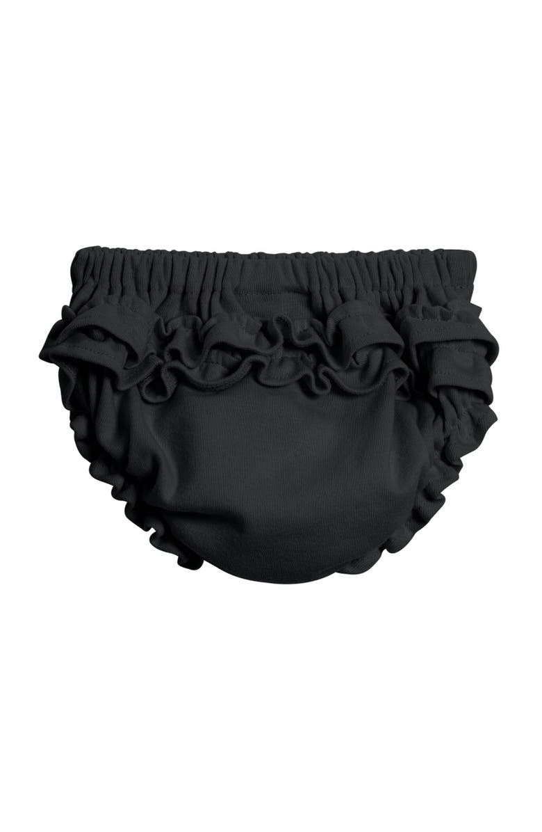 City Threads USA-Made Girls Soft Cotton Ruffle Diaper Cover, Main, color, Black