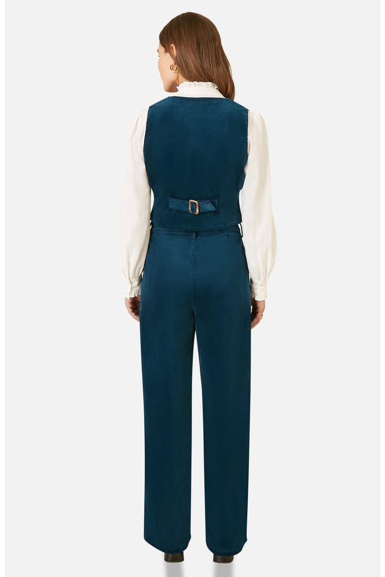 Tailored Ribbed Waistcoat, Alternate, color, Teal
