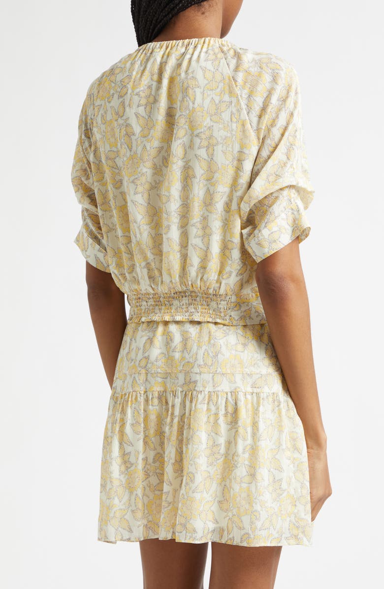 Derek Lam 10 Crosby Suri Voile Top, Alternate, color, Valiase Yellow Floral