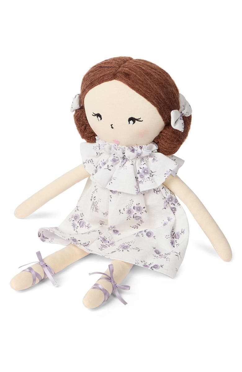 MiniMoi Baby "Abigail" Cotton and Linen Rag Doll, Alternate, color, Lavender