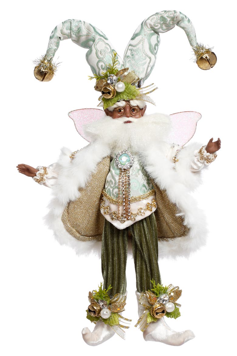 African-American Joyeux Noel Fairy, Small, Main, color, Mint Green