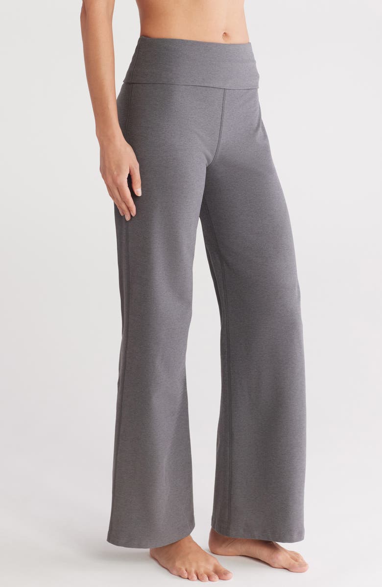 Beyond Yoga Space Dye Wide Leg Pants, Alternate, color, Soft Umber Heather