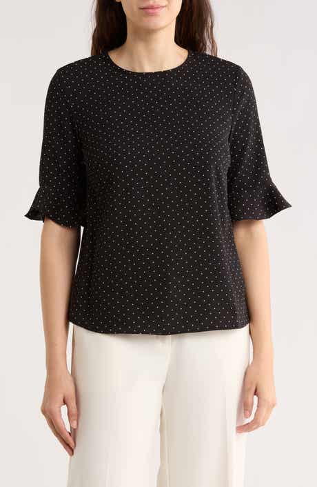 CeCe Ruffle Short Sleeve Top