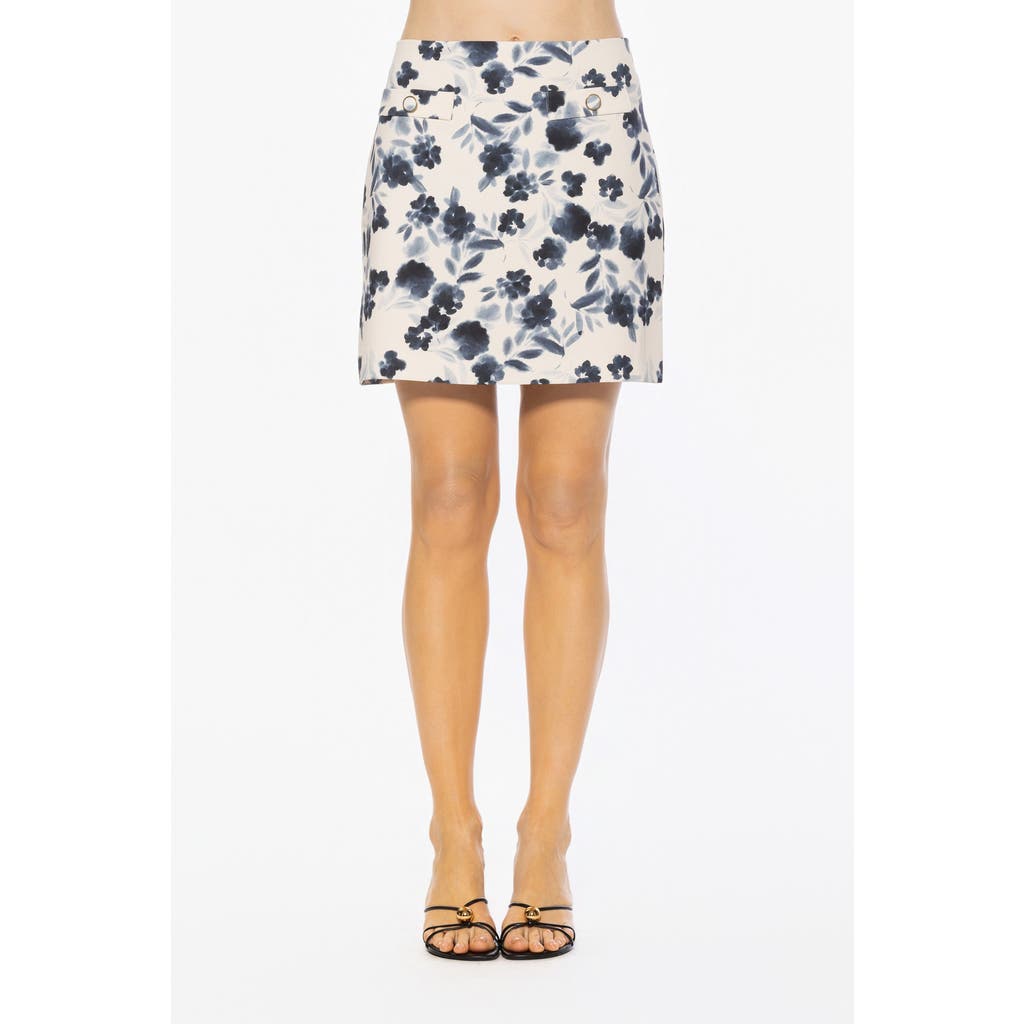 Alexia Admor Aziel Floral Skirt In White