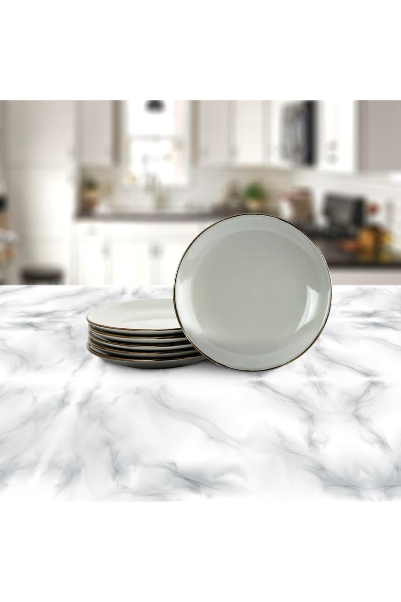 Tahitian Sand 6-Piece Salad Plate Set, Alternate, color, Gray