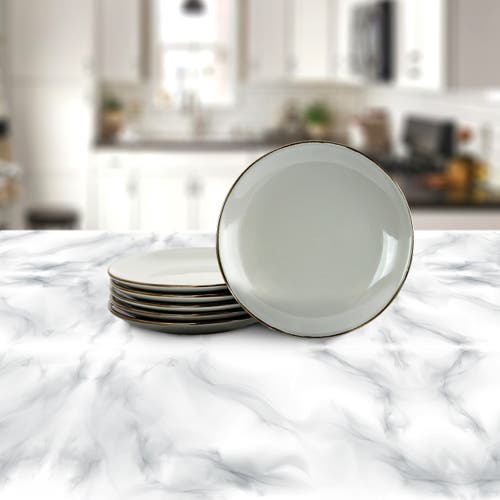 Elama Tahitian Sand 6-piece Salad Plate Set In Gray