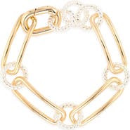 NORDSTROM RACK Two-Tone Mixed Chain Bracelet