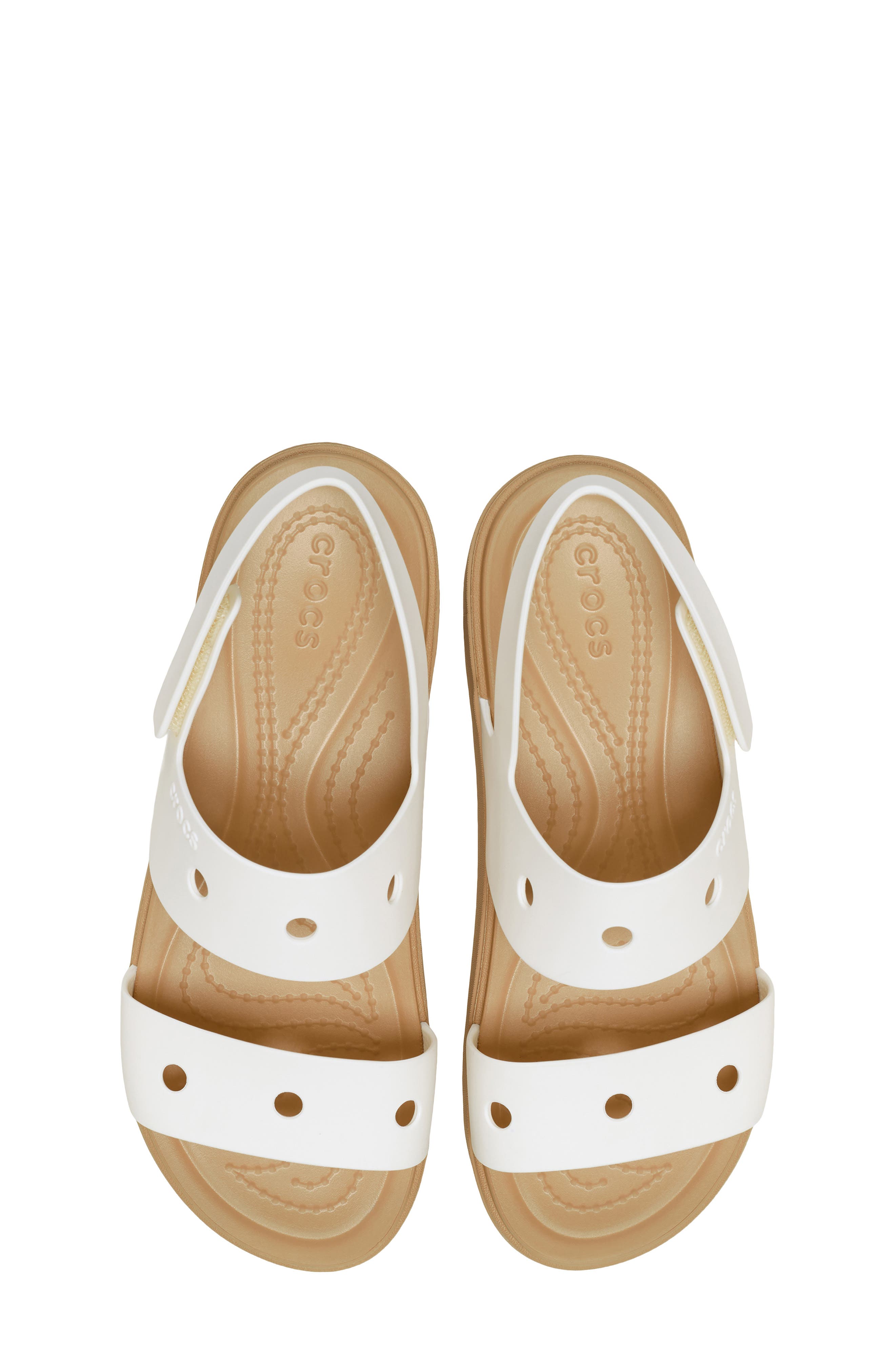 CROCS Kids' Brooklyn Slingback Sandal, Alternate, color, Chalk/ Cashew