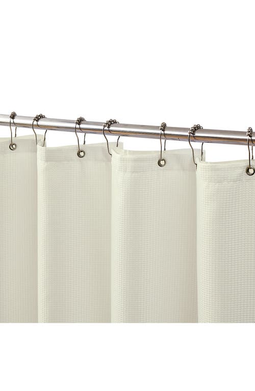Dainty Home Textured Shower Curtain In White