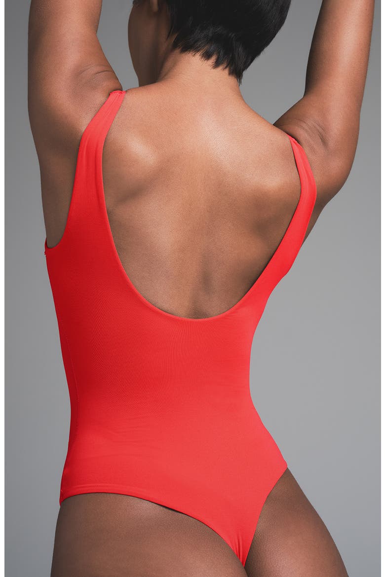 Fits Everybody Square Neck Bodysuit, Alternate, color, CHERRY