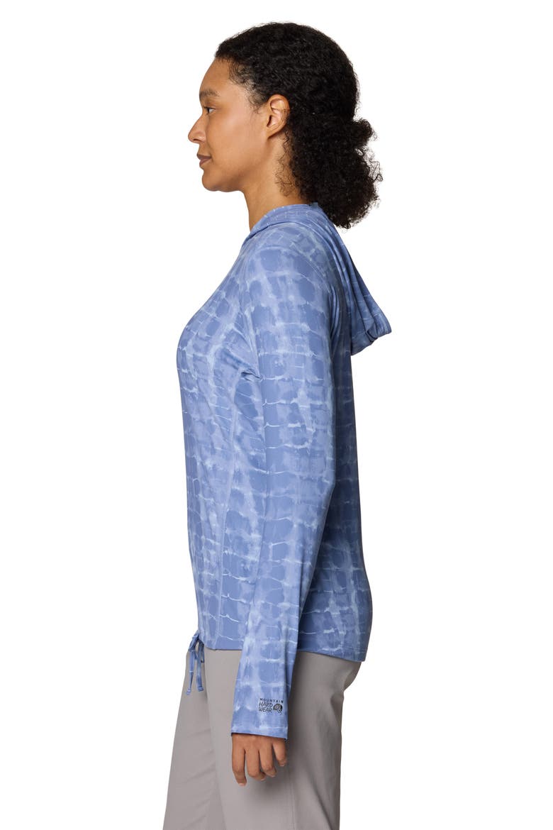 Crater Lake Long Sleeve UPF 50+ Hooded T-Shirt, Alternate, color, BEST COAST BLUE PRISMATIC
