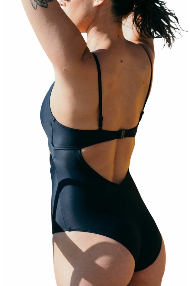 Jordan Onepiece Swimsuit, Alternate, color, Black