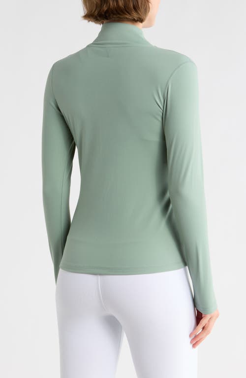 Yogalicious Ultra Lush Cloud Drift Full Zip Jacket In Green