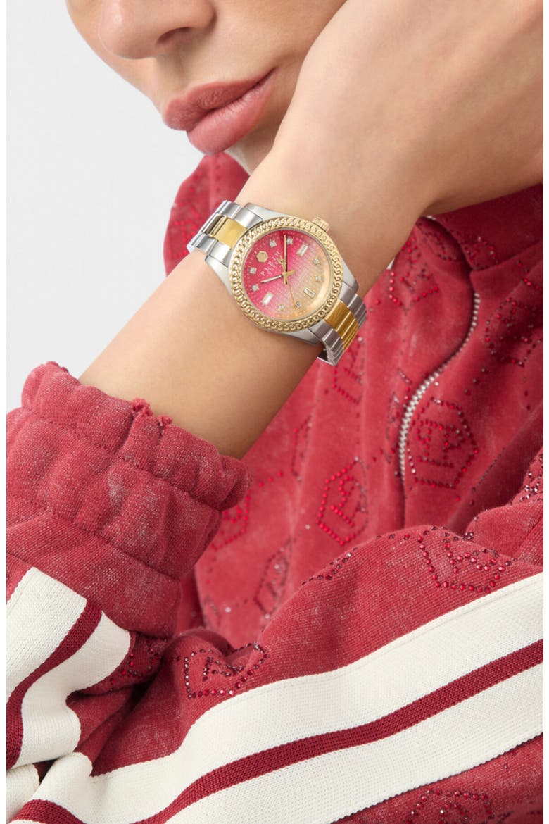 Queen Bracelet Watch, 36mm, Alternate, color, TWO TONE
