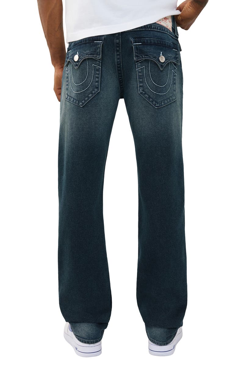True Religion Ricky Snap Flap Straight Jeans, Alternate, color, Night Rush Blue Black Wash