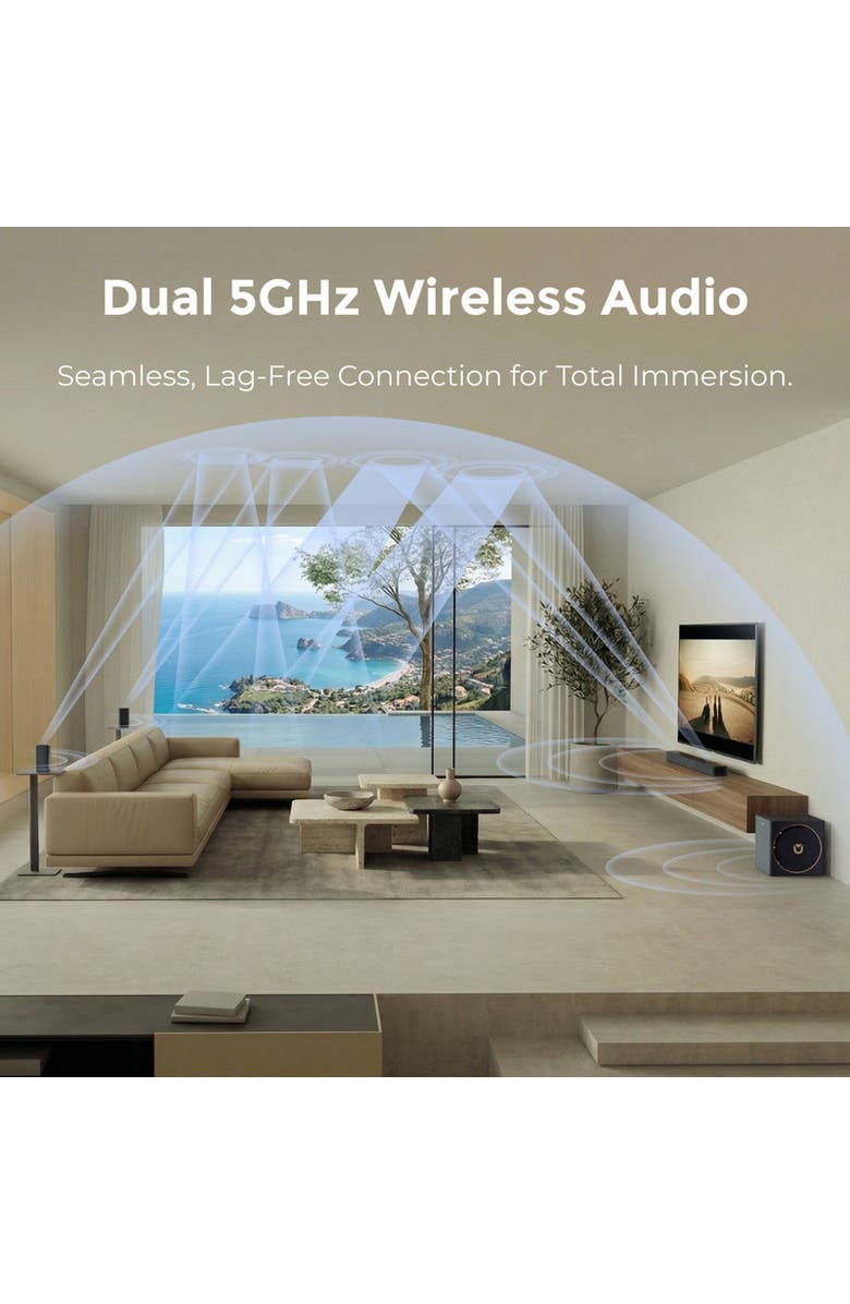 Ultimea Skywave Series 7.1.4ch Wireless Surround Sound System, Alternate, color, Black