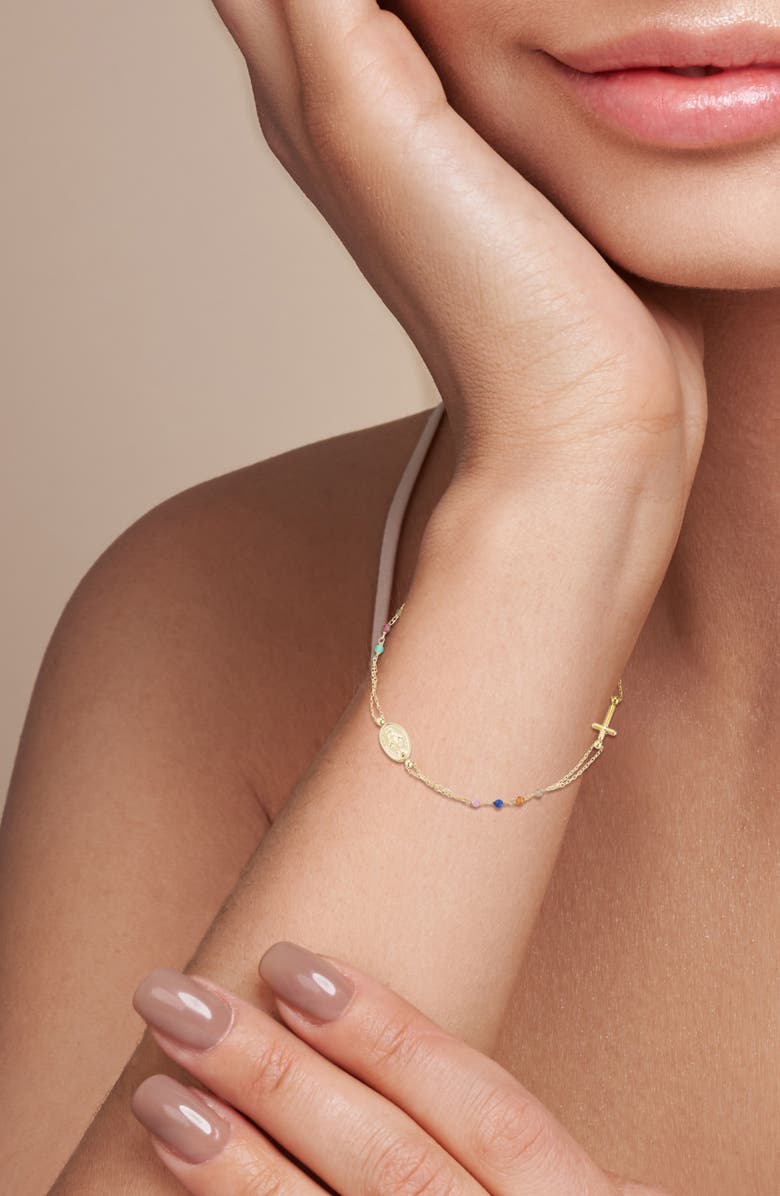 Ember Fine Jewelry Stone Rosary Bracelet, Alternate, color,