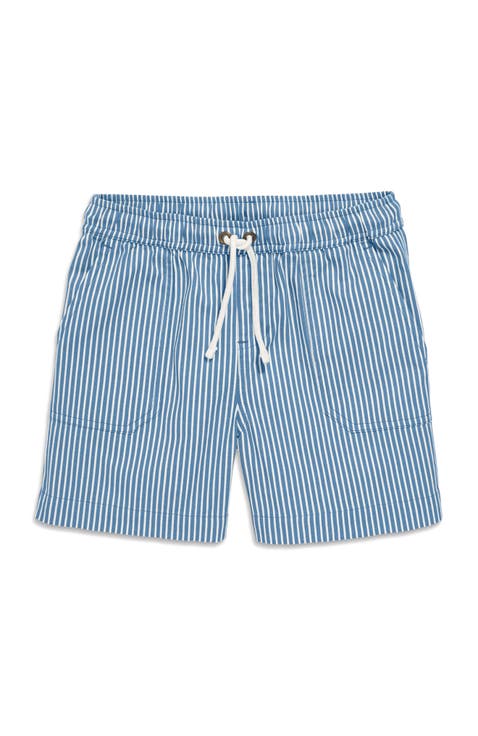 Kids Stretch Chino Short In Boardwalk Stripe (Toddler, Little Kid, & Big Kid)