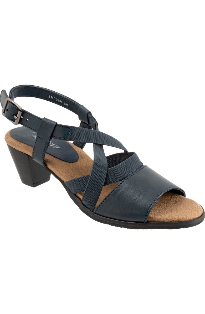 Trotters Meadow Ankle Strap Sandal, Main, color, Navy