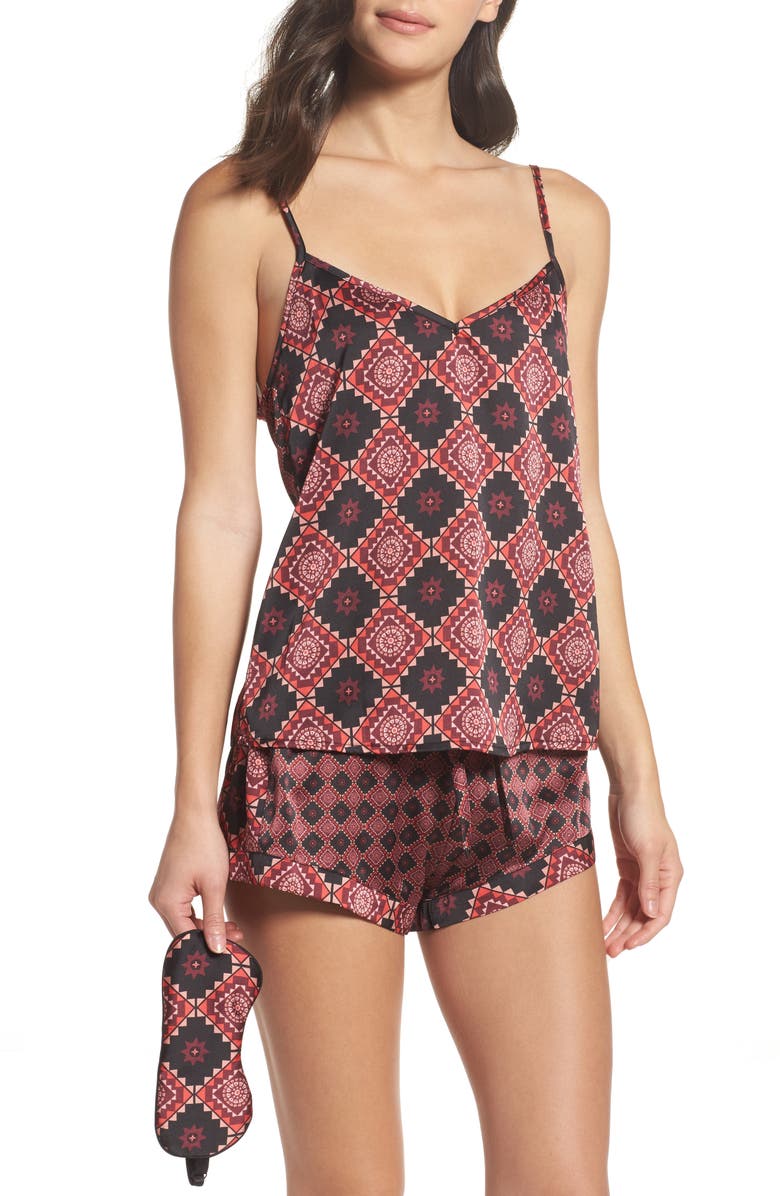 Sam Edelman Short Pajamas & Eye Mask Set, Alternate, color,