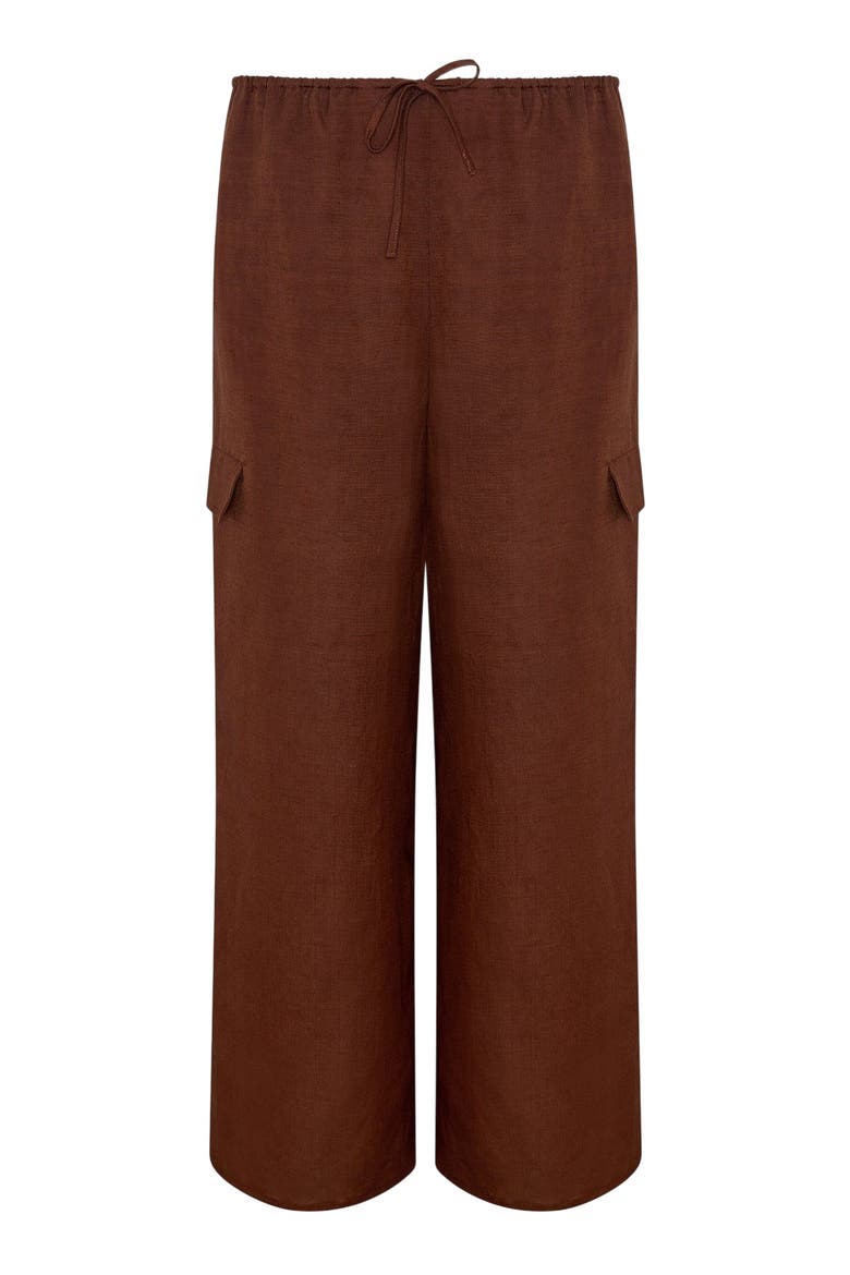 Air Linen Cargo Pant, Alternate, color, Brown