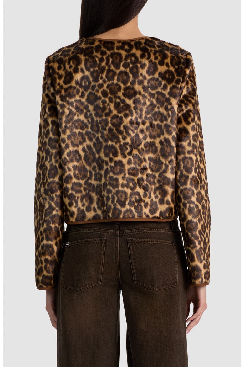 Alma Leopard Print Faux Fur Jacket, Alternate, color, SPOTTED LEOPARD