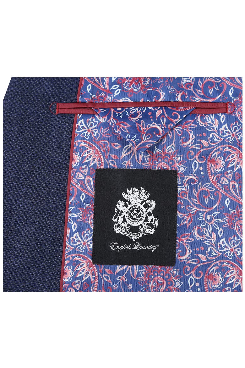 Peaked Lapel Wool Blend Two-Piece Suit, Alternate, color, NAVY