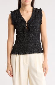 MELLODAY Sleeveless Smocked Top