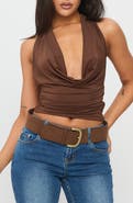 Princess Polly Remarkable Plunge Cowl Neck Halter Top