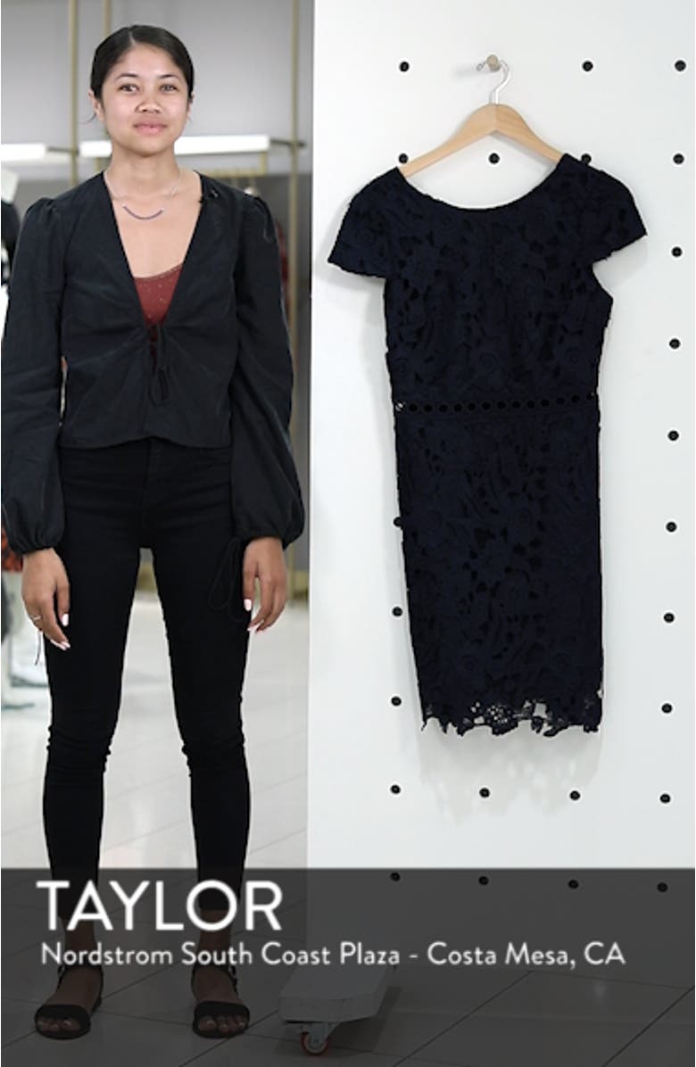 Cap Sleeve Lace Sheath Dress, sales video thumbnail